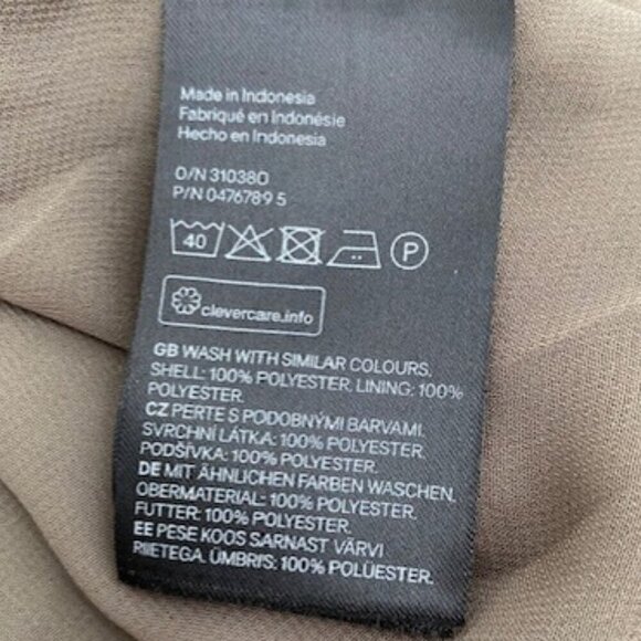 H and M Olive Green Long Sleeve Belted Shirt Dress Size 10 - Picture 11 of 11